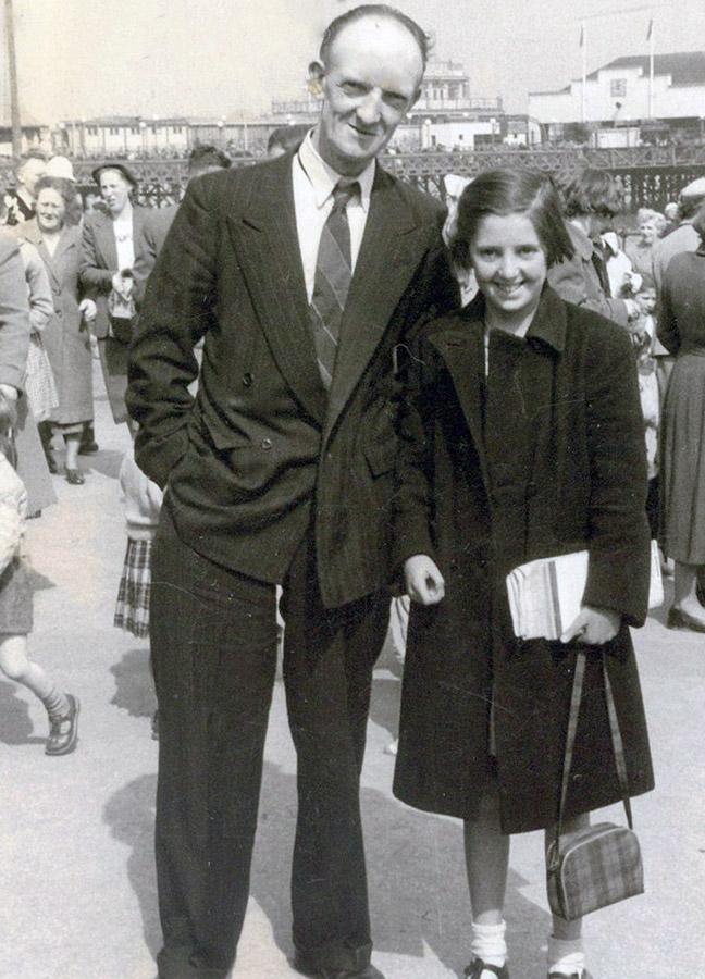 William Evans with his daughter Olive c 1950